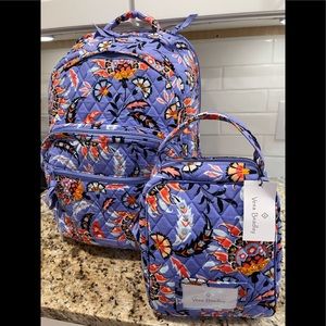 Vera Bradley E Large Backpack & Lunch Box NEW